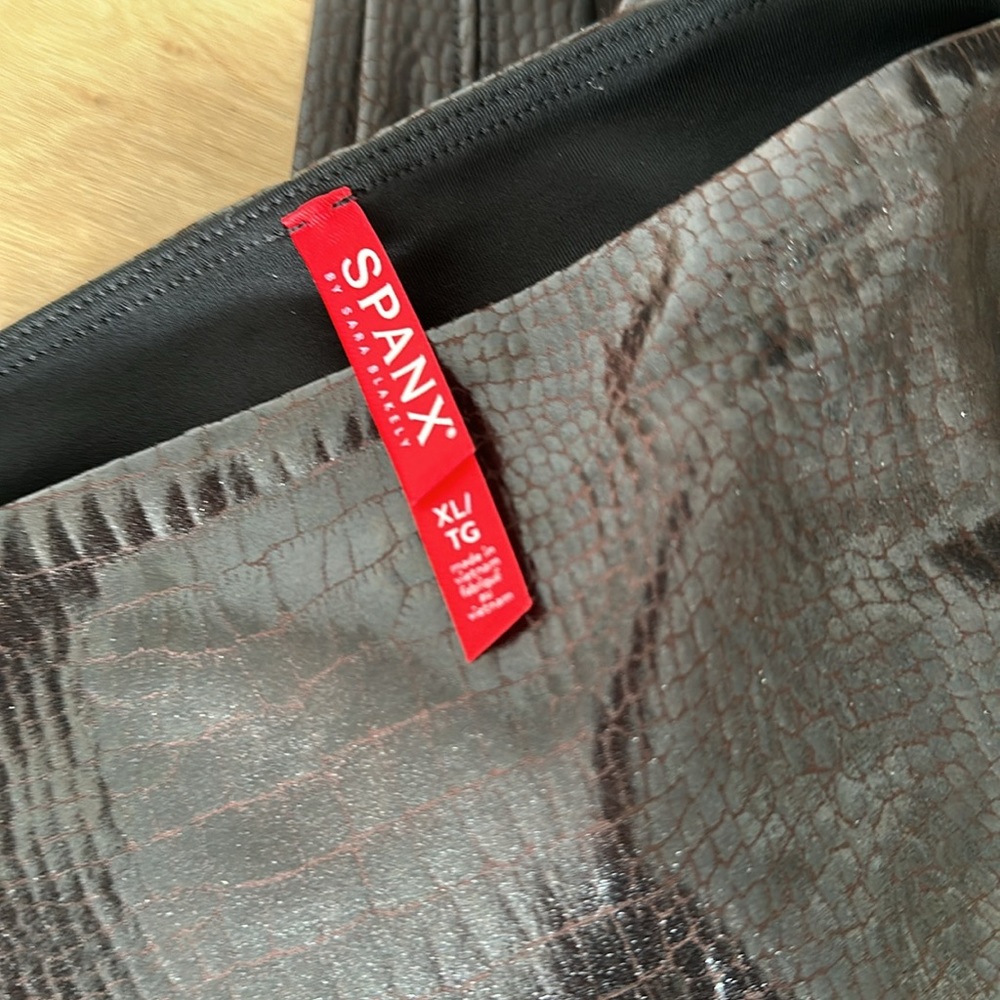 Spanx croc shine leggings sz XL